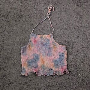 Pastel Cropped Halter Top
